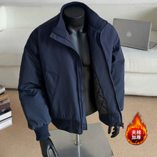 2025冬季新款男士加棉外套教练飞行工装夹克棉服短款立领棒球服潮