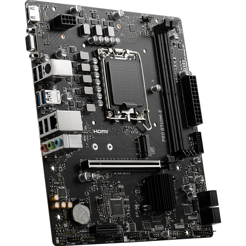 Материнская плата MSI PRO B760M-E DDR5 для игровых и офисных ПК, поддерживает CPU 13400F и другие