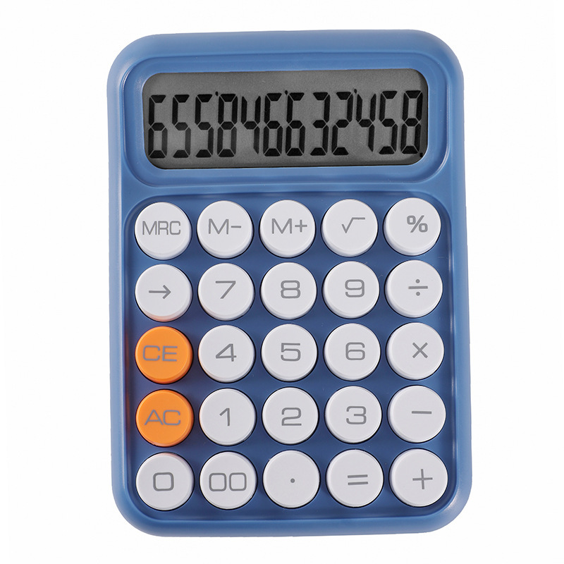 Nuevo 12-bit botón grande teclado flexible Calculadora de estudiante diosa color caramelo Oficina Contabilidad financiera