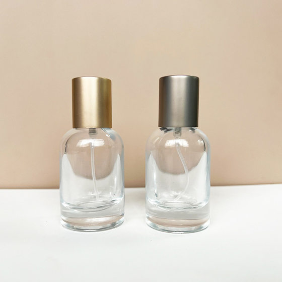 Ready Supply B245-30M Simple Round Bottle Transparent Perfume Bottle Cosmetics Sub-Bottle/Press Spray Empty Bottle