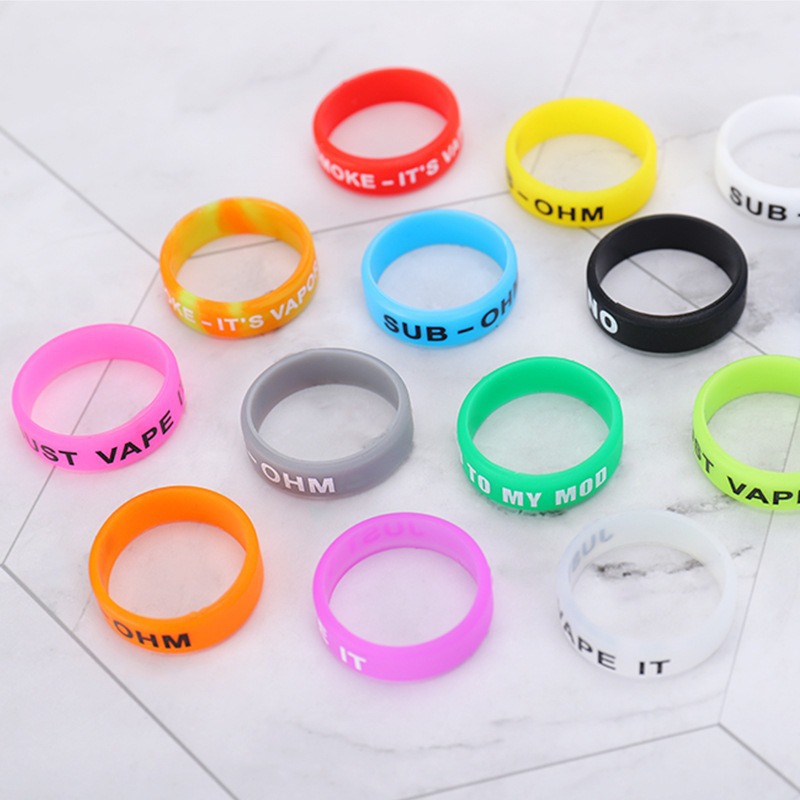 Cross-border candy color silicone ring outdoor sports fluorescent luminous silicone ring rubber ring can be printed logo
