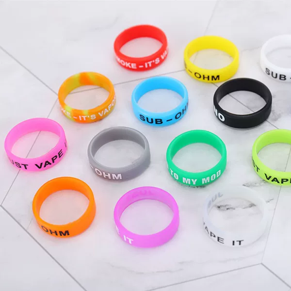 Cross-border candy color silicone ring outdoor sports fluorescent luminous silicone ring rubber ring can be printed logo