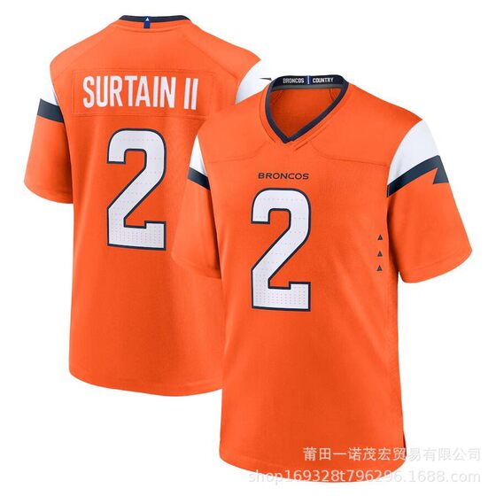 Broncos jersey Broncos embroidery olive ball suit foreign trade wholesale 2#SURTAIN 10#NIX