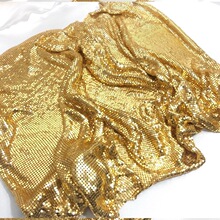 供应3厘铝网片 软质金属网 铝片网 DIY包包辅料 服饰辅料金属布料