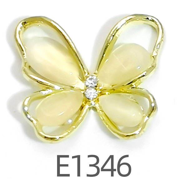 Internet celebridad nueva aleación de uñas joyería diamante lote mixto Opal mariposa perla abeja uñas rhinestone fábrica al por mayor