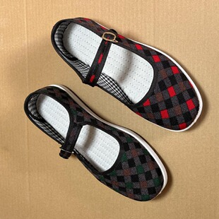 Old Beijing cloth shoes women's shoes non-slip casual red mother shoes flat shoes stall supply manufacturers wholesale elderly
