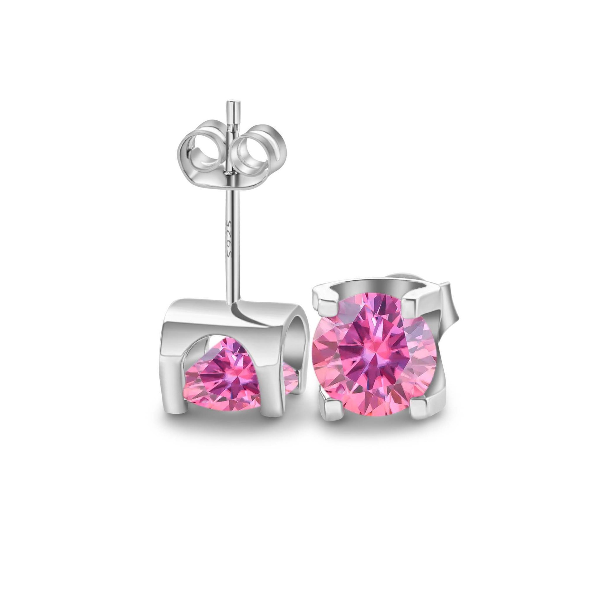 Color azul-verde pernos de piedra de mozanita estilo de cabeza de toro S925 material de plata en vivo suministro de comercio electrónico transfronterizo exclusivo