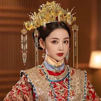 Головной убор Ming-mand высокого класса китайская Невеста Хань свадебная корона Феникса Хань одежда Свадебная Корона королева Свадебные роскошные украшения