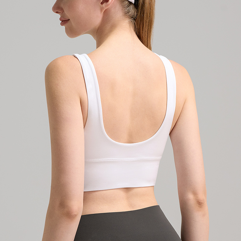 A prueba de choque, ropa interior deportiva de mujer, secado rápido, espalda hermosa, chaleco de acondicionamiento físico abrasivo, bra de yoga desnudo