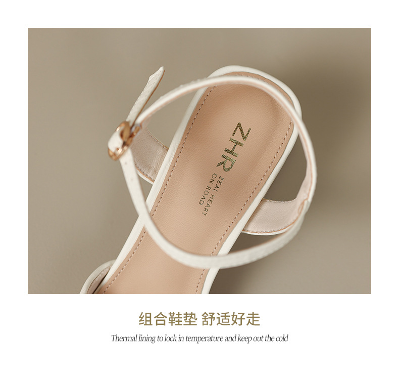Sandal nữ mũi nhọn quai ngang phong cách Hàn Quốc — BL135 màu đen chi tiết 17