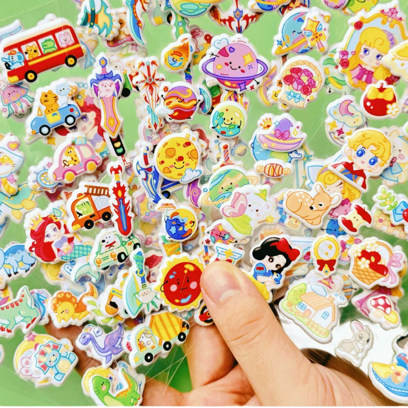 Eva, three dimensional cartoon sticker for princess for men and women, children's stationery, stickers, “Frozen”, 3D