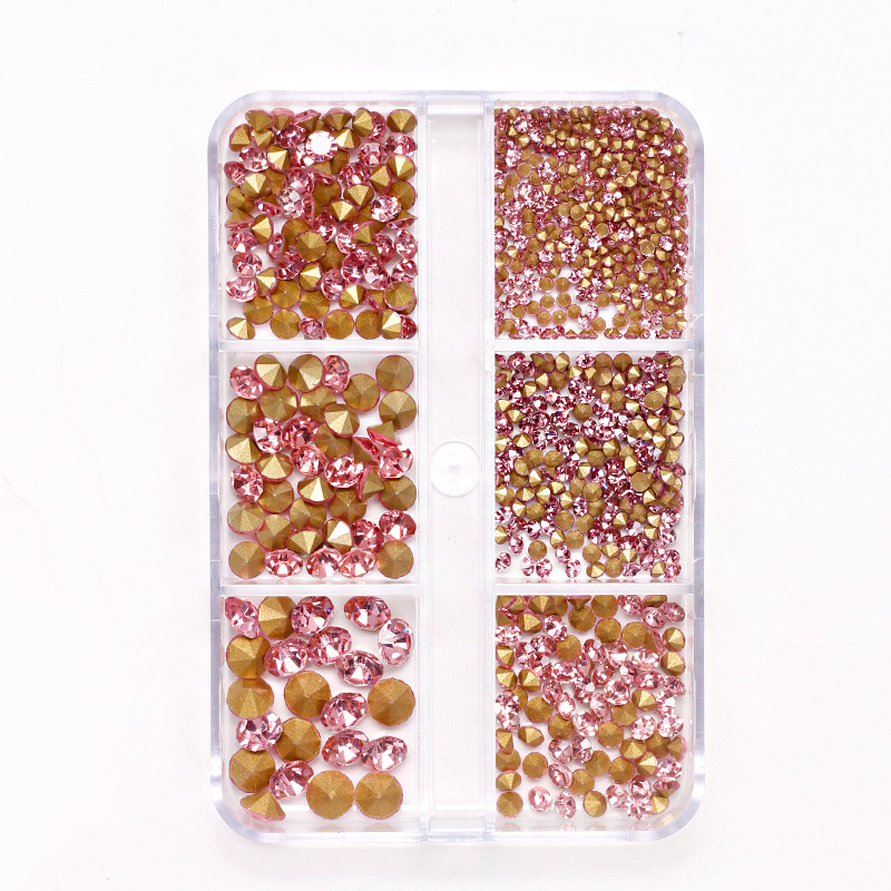 Diamante de fondo puntiagudo de 6 casillas ¿ rosa