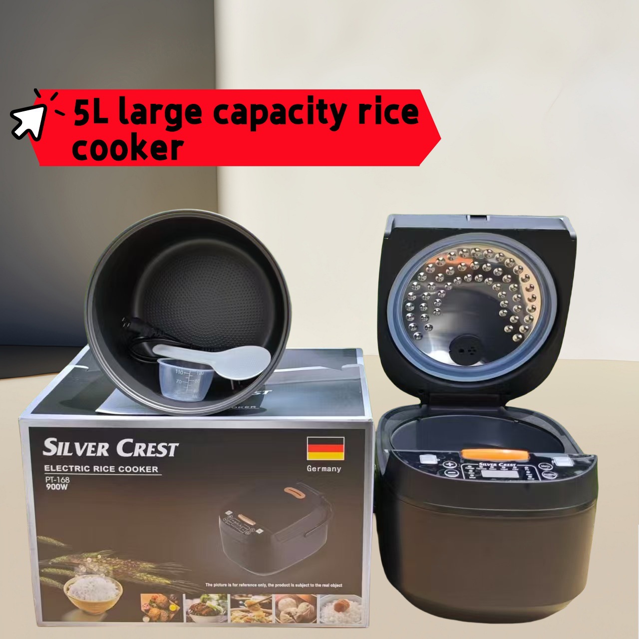 Household 5Lricecooker Rice Cooker Large Capacity Reservation Timing Non-stick Cooker Rice Cooker Multi-functional Cooker