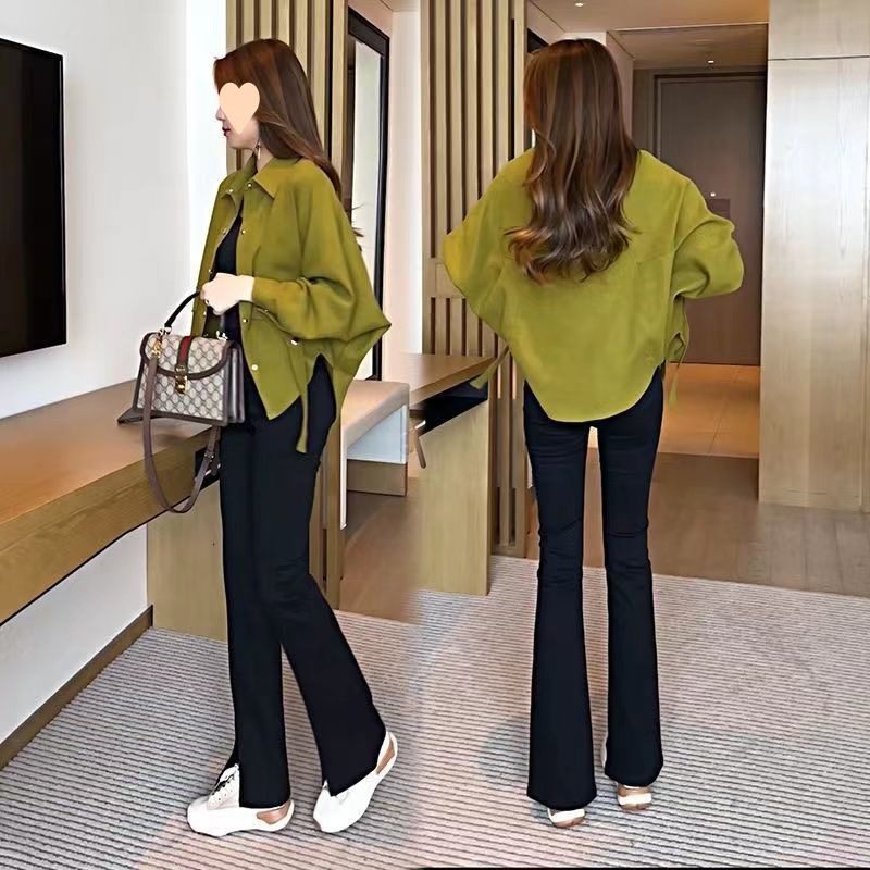 漂亮衬衫女春秋冬2025新款时尚百搭蝙蝠袖衬衣外套女装早春季上衣|undefined
