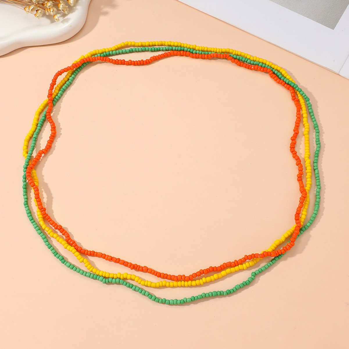 Waist Chain Body Chain European And American Cross-border Jewelry Colorful Beaded Waist Chain, Bohemian Style Multi-layer Elastic Seed Bead_voghion.com