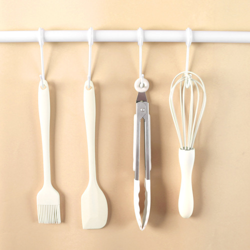 Wholesale silicone spatula four-piece set DIY cake tools egg beater oil brush food clip scraper mini set