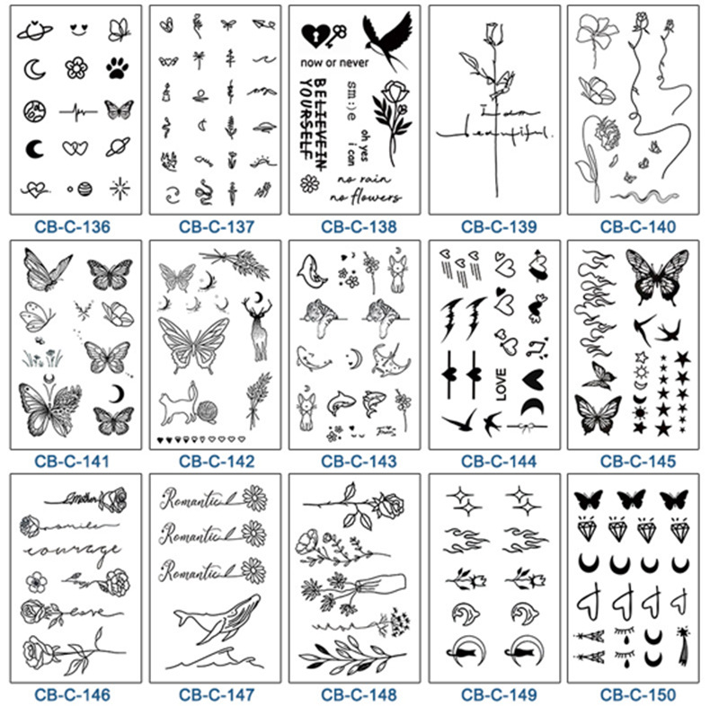 8g Weight tattoo stickers Event & Party Supplies 1 Piece Quantity Weekend, Party Occasion Animal, Flower, Butterfly Pattern Animal Flower Butterfly Tattoos & Body Art 1 Piece 8