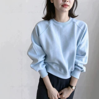 定制基础款圆领卫衣女秋冬季保暖内搭新款简约百搭韩系短款秋上衣