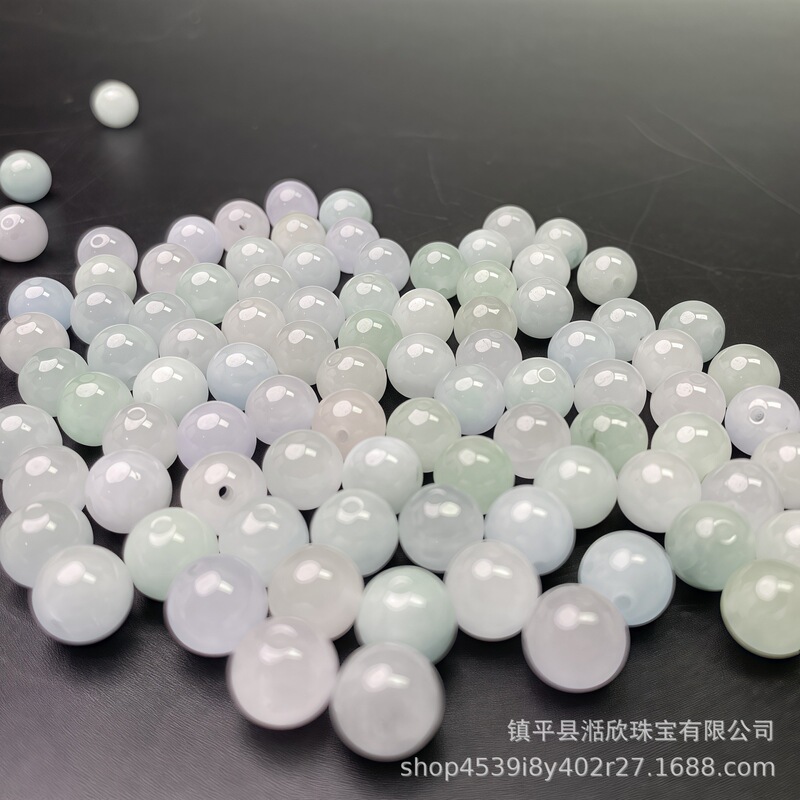 ミャンマー氷種新素材巴山翡翠ルースビーズ翡翠ビーズ翡翠ビーズブレスレットネックレス diy 編み物材料|undefined