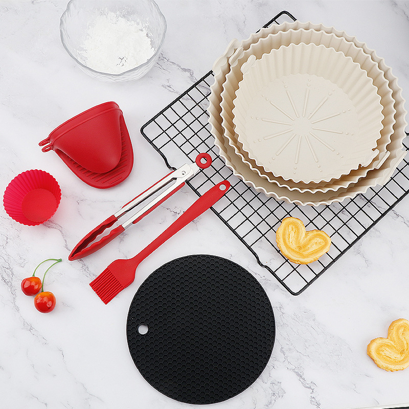 Cross -border Air Fryer Silicone POT Air Fried Pot Silicon Jelly…