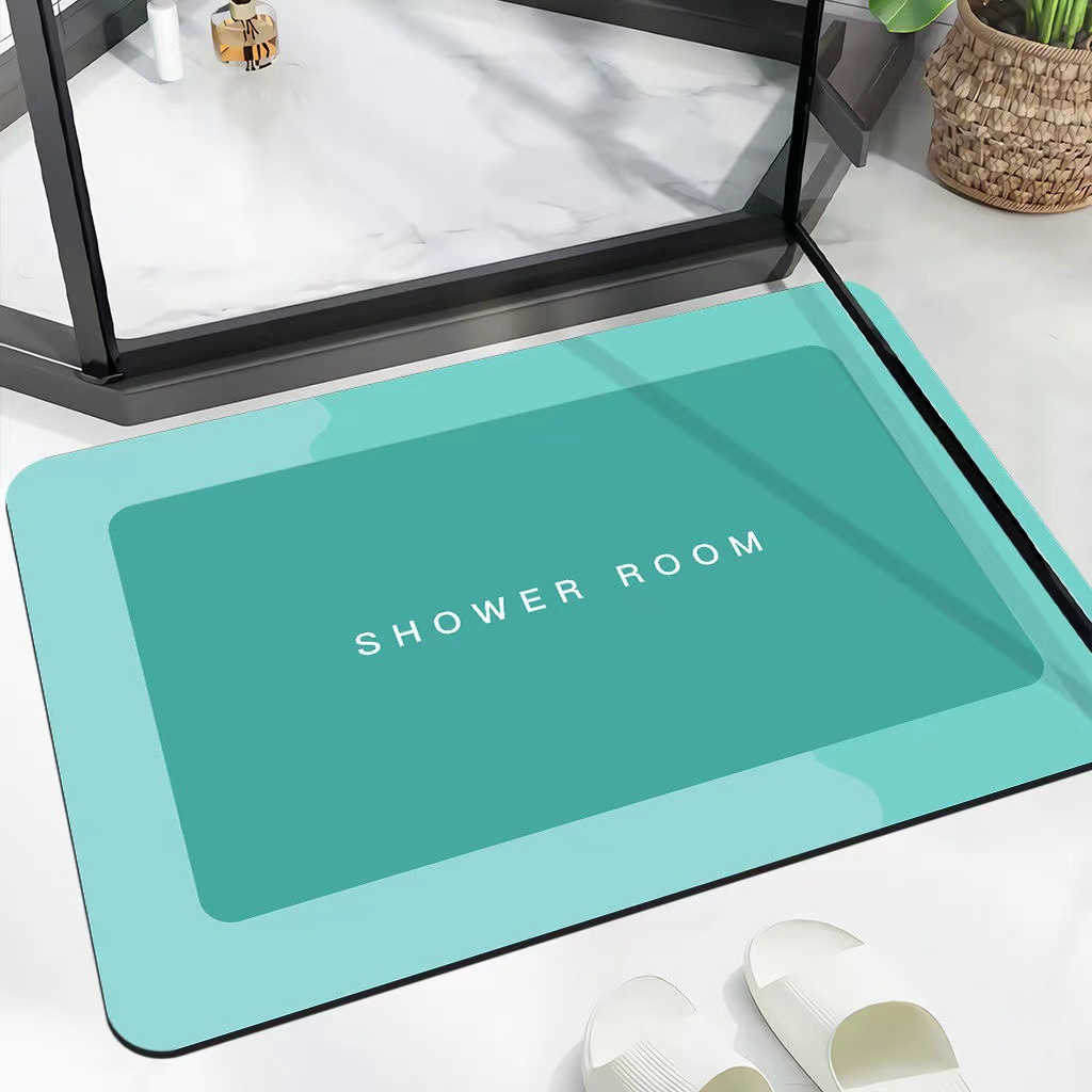 Alfombrilla de baño de tierra de diatomeas antideslizante para dropshipping transfronterizo Temu, alfombrilla de suelo para baño, alfombrilla de inodoro absorbente de agua de secado rápido, alfombrilla para puerta.