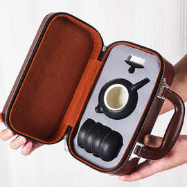 便携户外一壶四杯旅行家用功夫茶具收纳伴手礼品盒小套装定印logo