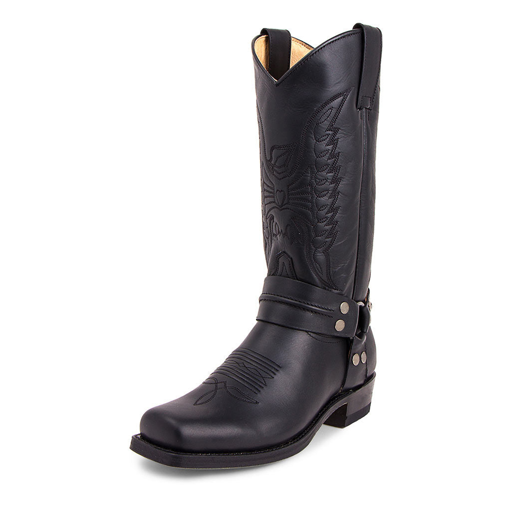 Handmade wooden heel sole Cowboy increase 4.5cm boots Men's shoes Knight men's boots_vogvips.com