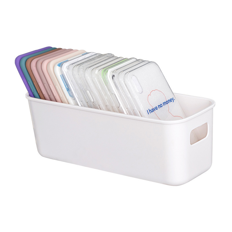 携帯電話ケース収納ボックスデスクトップ化粧品家庭用プラスチック収納バスケットスナック雑貨収納バスケットバスルーム整理ボックス|undefined