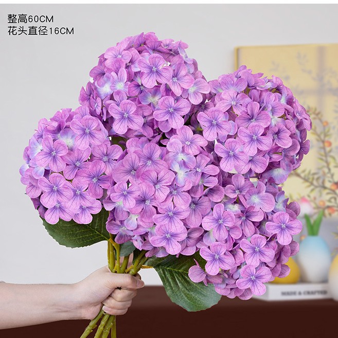 Simulación de hortenida de alta calidad sala de bodas decoración de hotel decoración del hogar impresión 3D Aisha hortenida simulación flores falsas flores