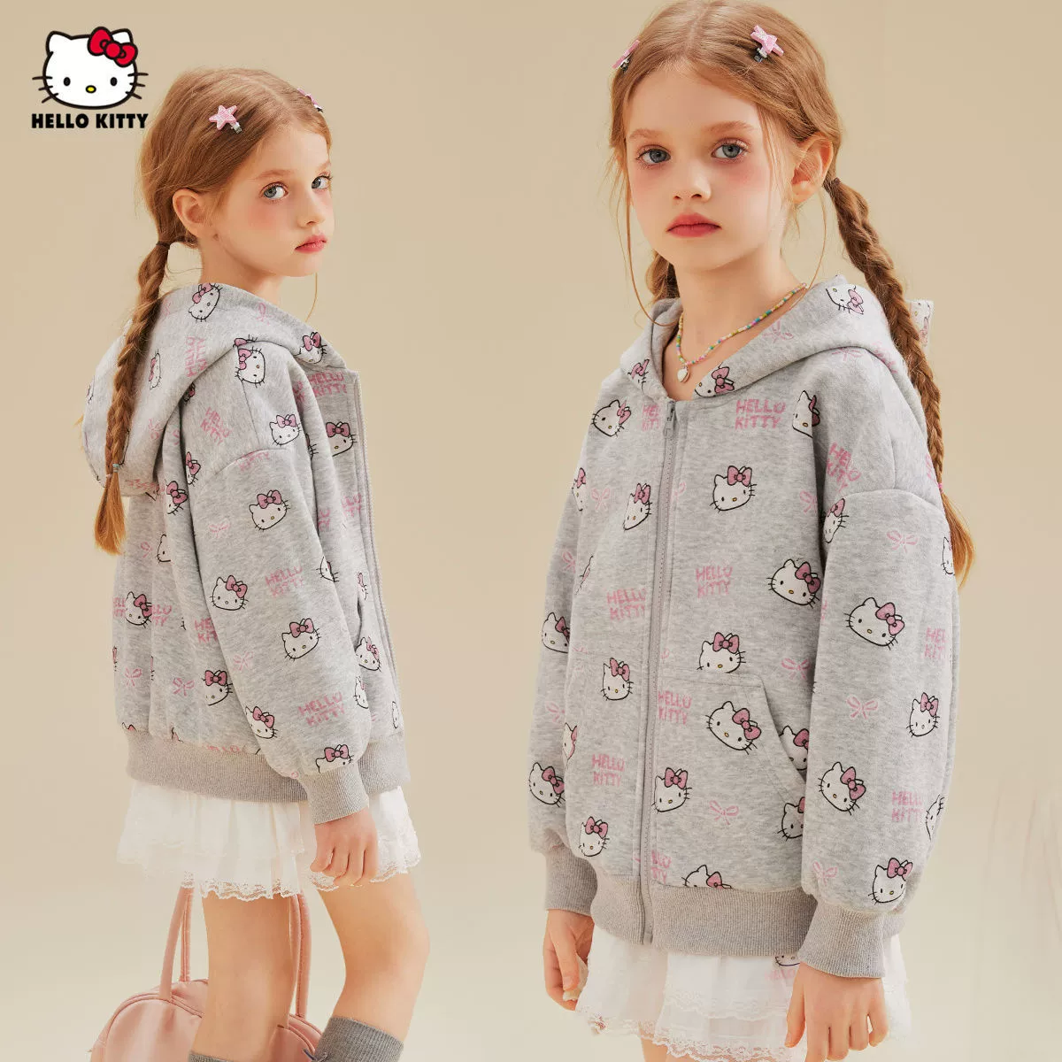 HelloKitty Детская куртка для девочек 2025 новый весенний и осенний детский детский бейсбольный костюм
