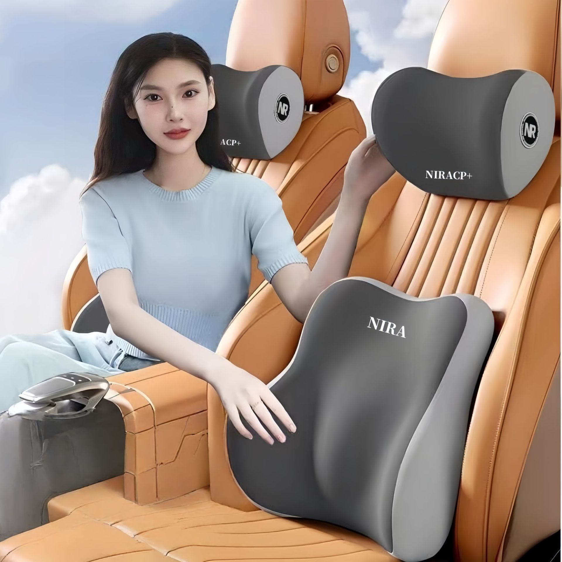 Car Lumbar Headrest Lumbar Cushion suit Seat Cushion Pillow Car Backrest Lumbar Neck Pillow Lumbar Pillow Office
