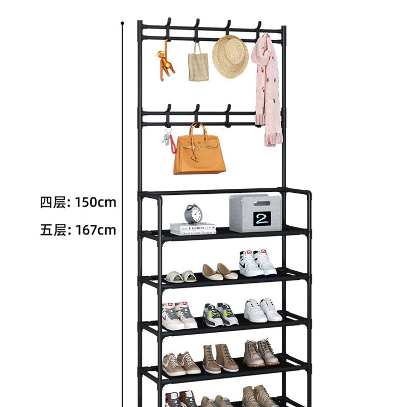 Izzens estante multicapa simple estante de zapatos doméstico dormitorio estante de almacenamiento estante de zapatos puerta de una pieza al por mayor