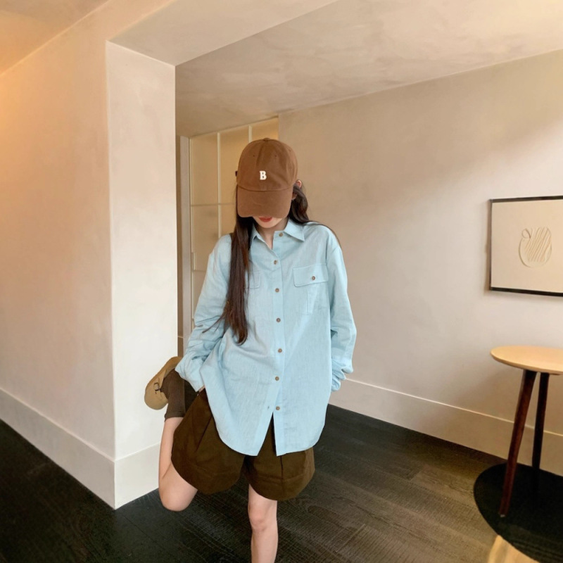 亚麻物语/极简老钱风天丝亚麻衬衣女夏新款防晒衬衫|undefined