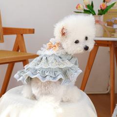 現物クロスボーダー爆発ペット子犬猫服源工場直売春夏新作宮廷レーススカート