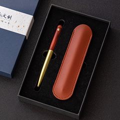 銅木製ビジネスサインペン彫刻ハイエンドメンズオフィス無垢材ボールペンセット木製ペン木製ペン