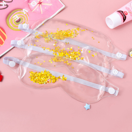 Student Cartoon PVC Ice Crystal Eye Mask Wholesale Summer Cooling Ice Sleeping Eye Mask Lunch Break Blackout Eye Mask