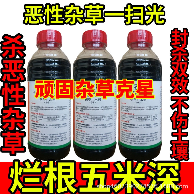 恶性杂草一扫光精草铵膦铵盐除草草安草铵磷草胺磷除牛筋草小飞蓬
