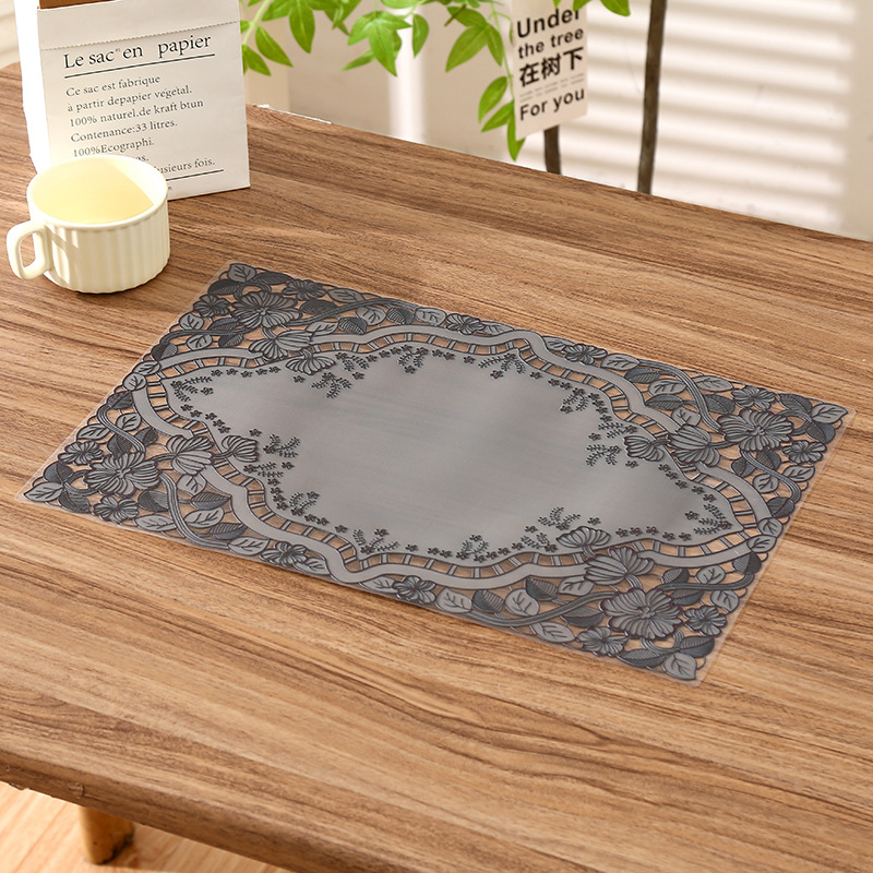 European simple elegante rectangular hueco esterilla esterilla aislante del restaurante occidental esterilla impermeable internacional exclusiva