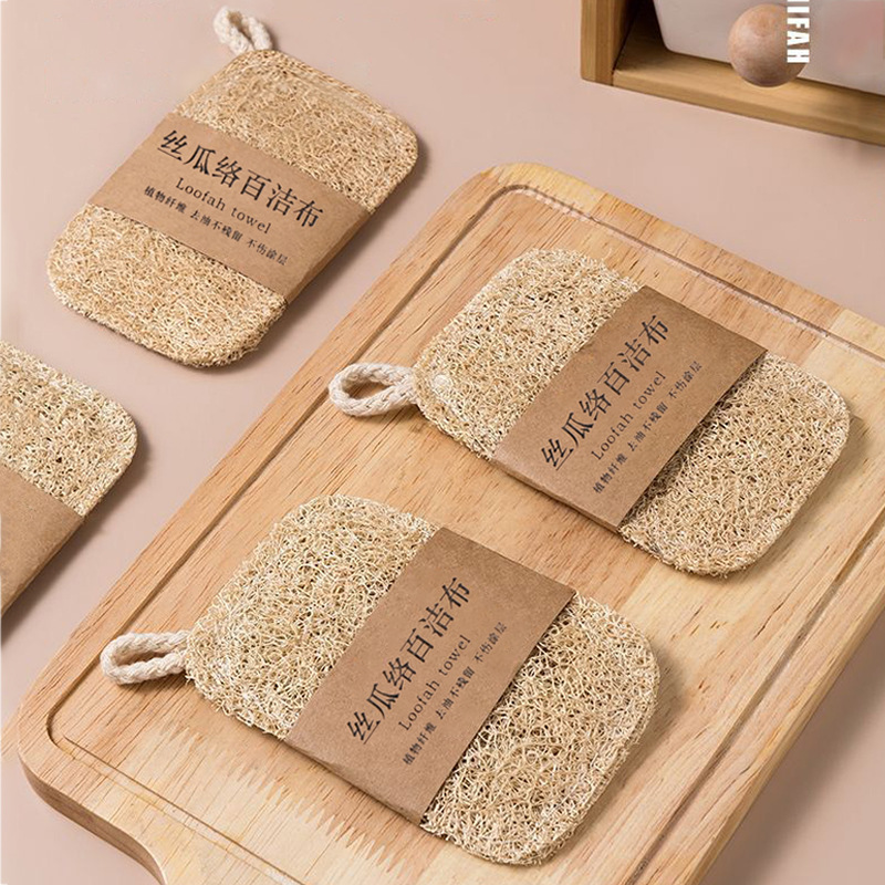 natural loofah sponge luffa dish towel rag old loofah plant fiber material brush pot fabulous dish washing product wholesale