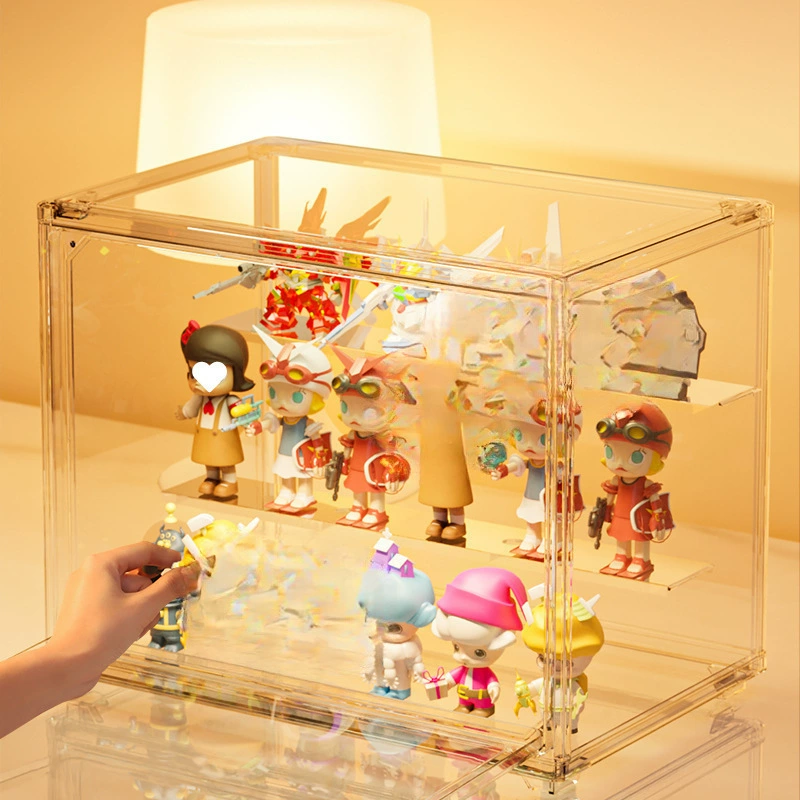 Стеллаж для хранения, акриловая коробка, модель, рамка ручной работы, строительный блок, кукла, прозрачная коробка, шкаф, стена