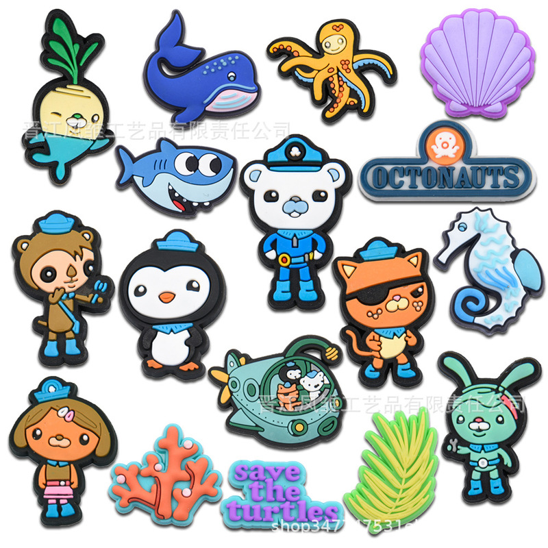 Hole shoes accessories croc seabed small longitudinal shoes flower PVC soft plastic drop plastic shoe buckle shoe upper decorative buckle diy key chain