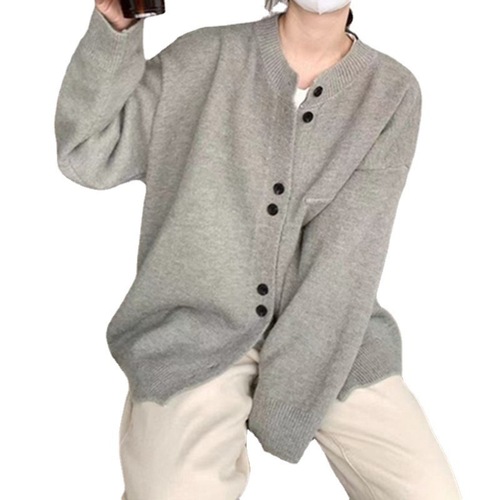 KANING loose Japanese style soft and lazy style knitted cardigan for women 2025 autumn and winter new sweater jacket design