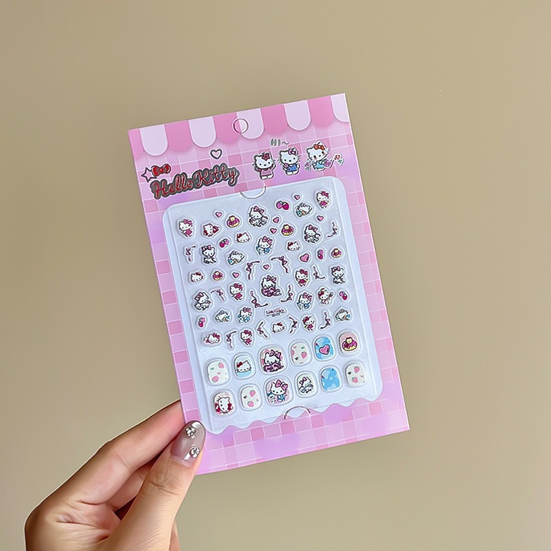 Niños parches de uñas super lindas chicas lindas usan pegatinas de dibujos animados de uñas seguras desmontables parches de uñas al por mayor image 189