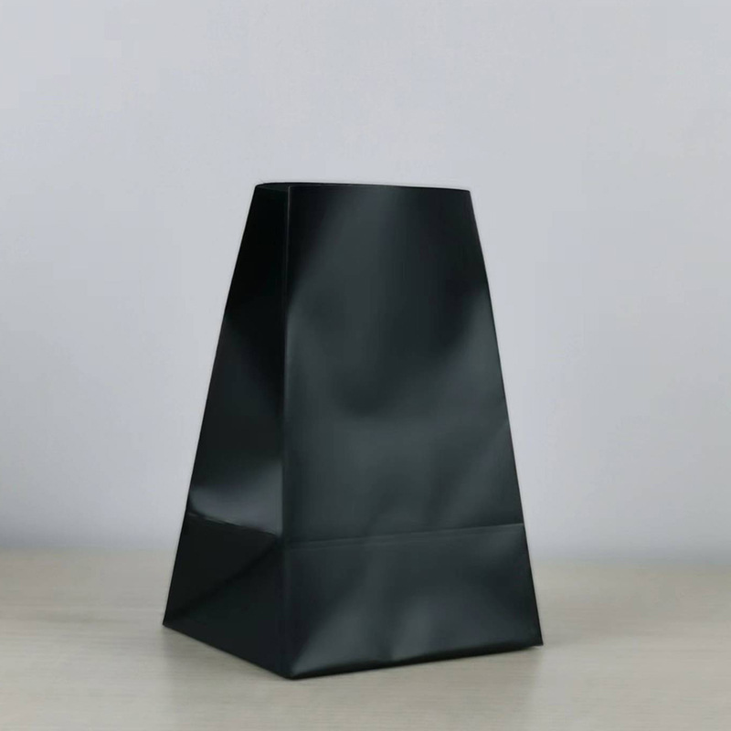 黑色茶叶袋创意复古铝箔方底自立茶叶包装陈皮白茶梯形热封茶包袋