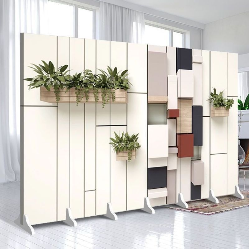 Nordic screen partition for entryway, living room, bedroom, bed cover, home room divider, simple foldable movable fake wall