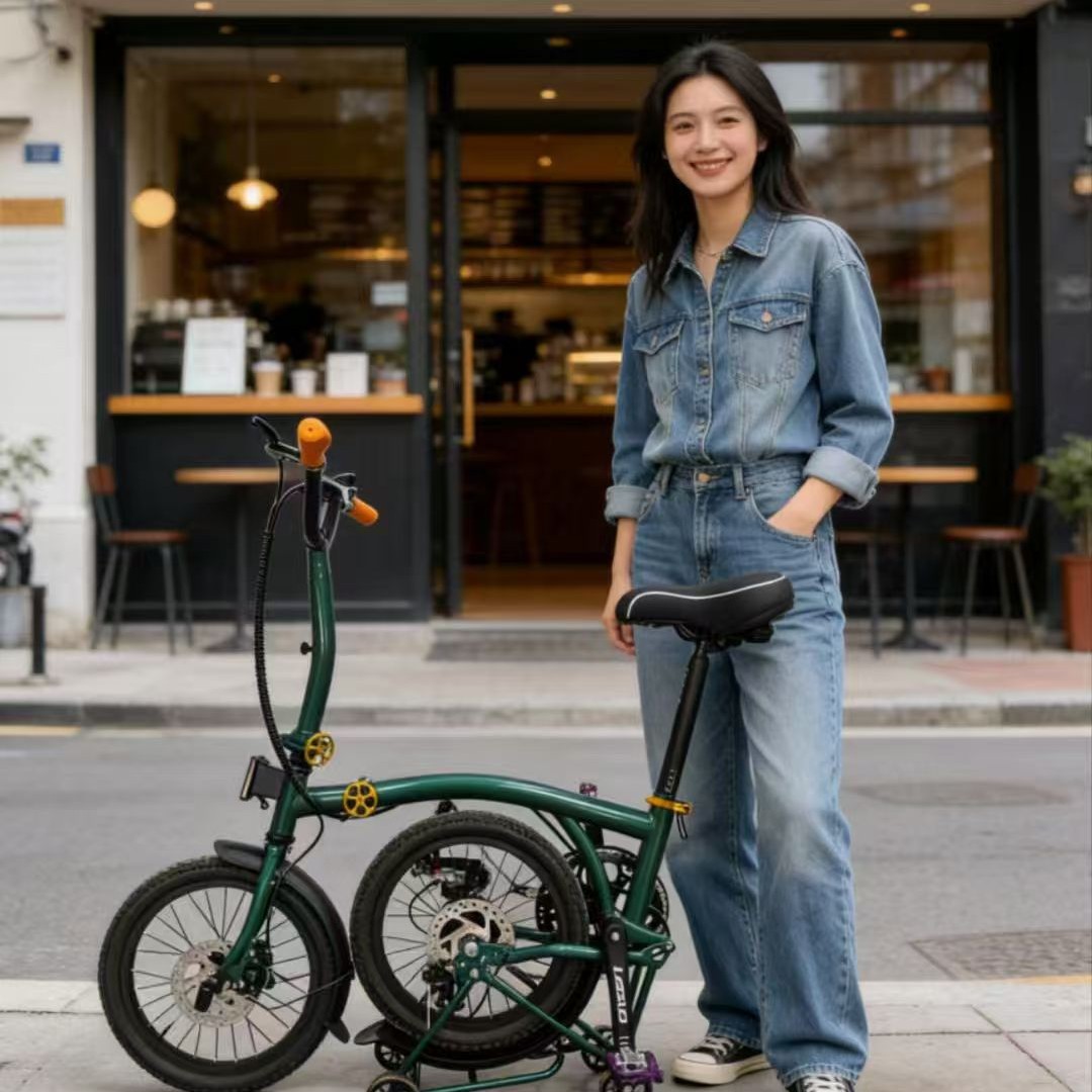 Folding handheld bike
