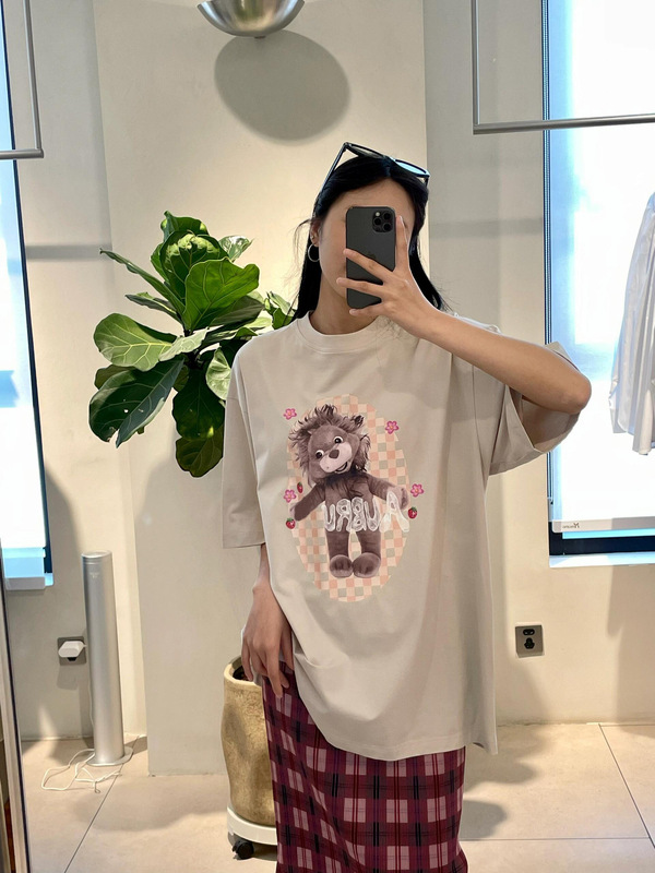 Aubrwn* ベア Tシャツ 深セン南友スポット 25 新作プリント半袖トップス 男女兼用|undefined