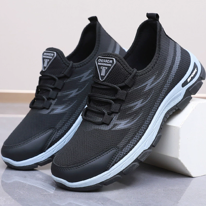 Трансграничная повседневная прогулочная обувь для мужчин, весна и лето 2025 года, дышащая сетчатая обувь для среднего и пожилого возраста, спортивная обувь на открытом воздухе, обувь для папы