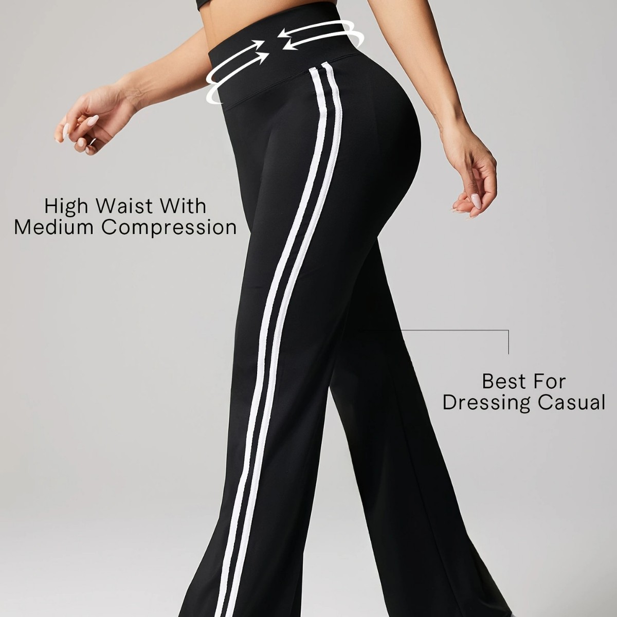 High Waist Yoga Pants American Hot Girls New Running Sports Peach Hip Fitness Pants Naked Sense Elastic Flared Pants