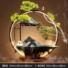 [40小桥流水摆件-墨绿（一路相伴）]